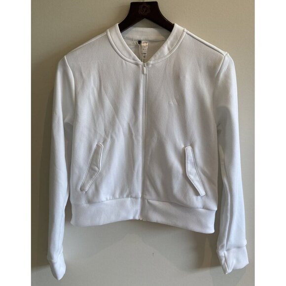 "NEW Adidas Women's Knitted Golf Jacket XS White, Soft Double Knit, HS8975 - Picture 2 of 14